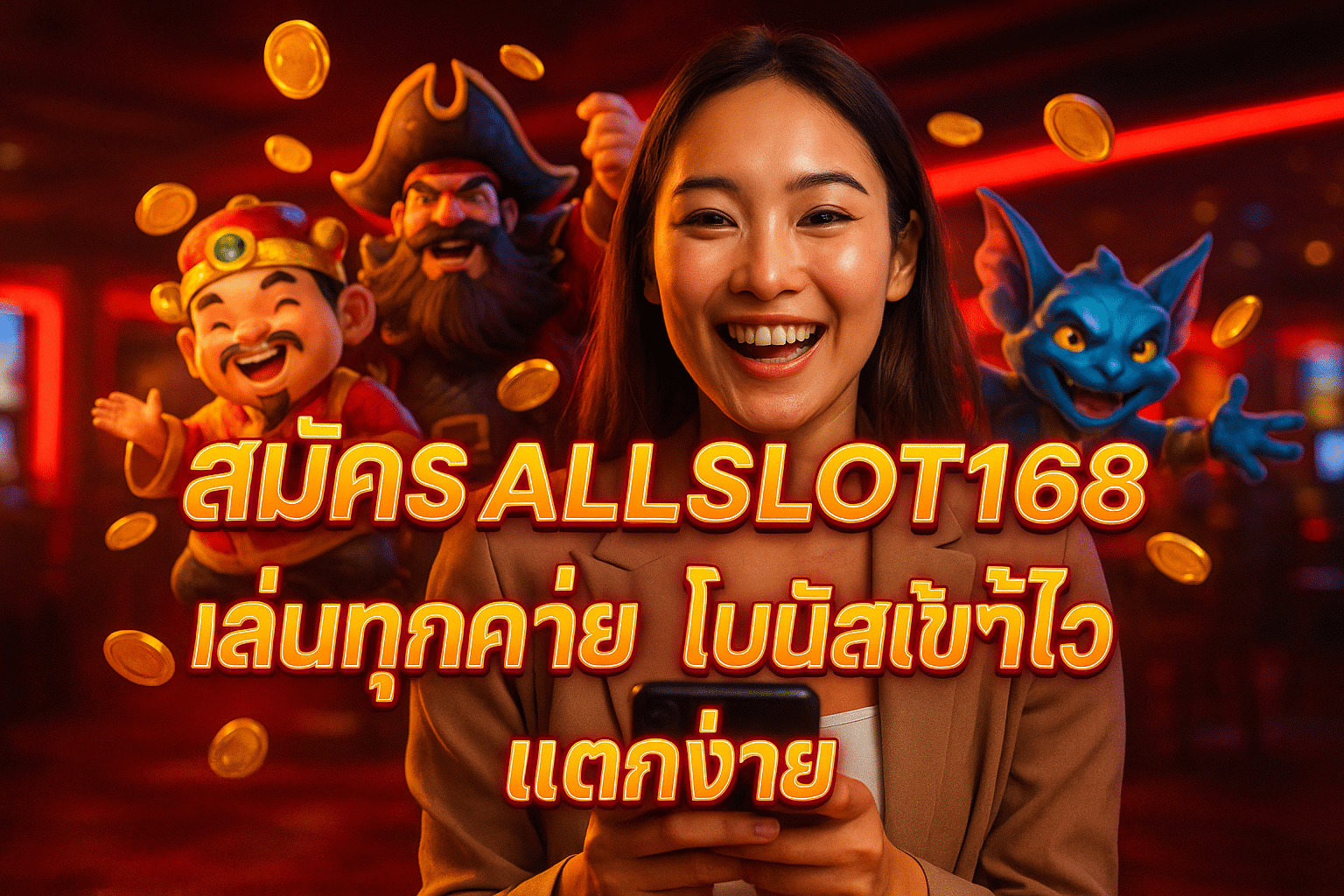 สมัคร ALLSLOT168 เล่นทุกค่าย โบนัสเข้าไวแตกง่าย
